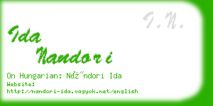 ida nandori business card